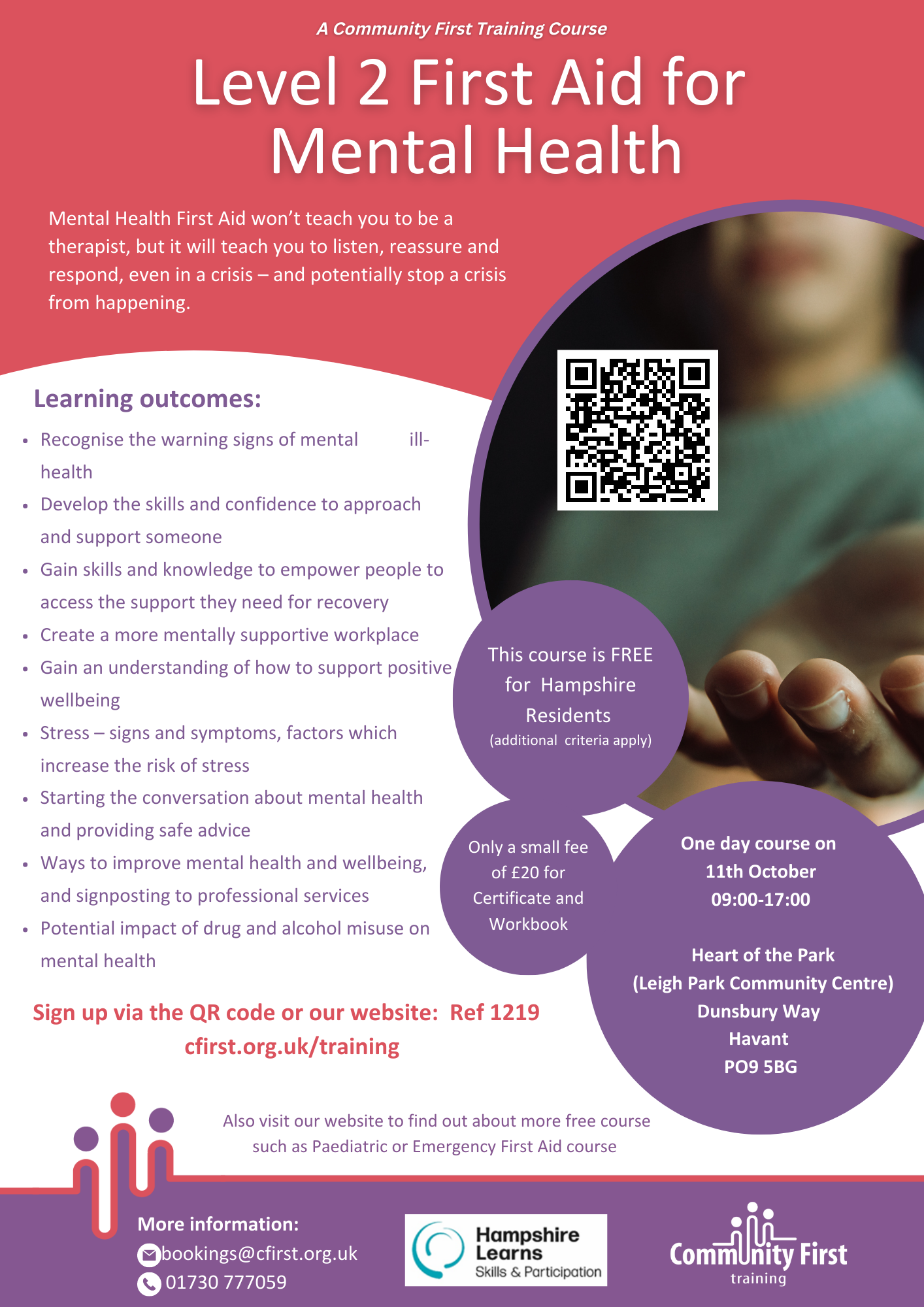 FREE Level 2 First Aid for Mental Health (Ref: 1219) - Training ...